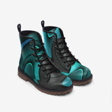 Turquoise Swirl Combat Boots