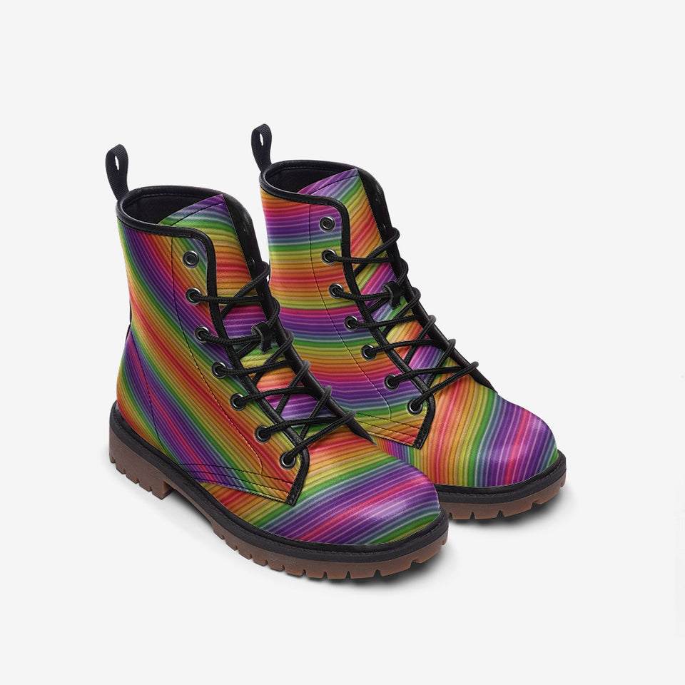 LGBT Gay Pride Combat Boots
