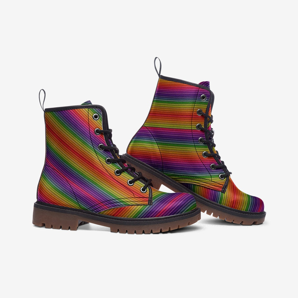 LGBT Gay Pride Combat Boots