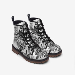 Feathered Eye Combat Boots