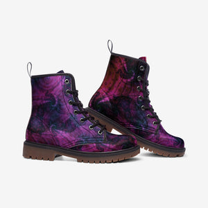 Purple Fractal Combat Boots