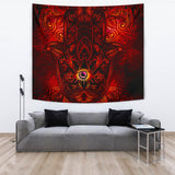 Red Hamsa Tapestry