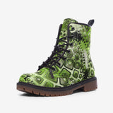 Green Fractal Combat Boots