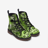 Green Fractal Combat Boots