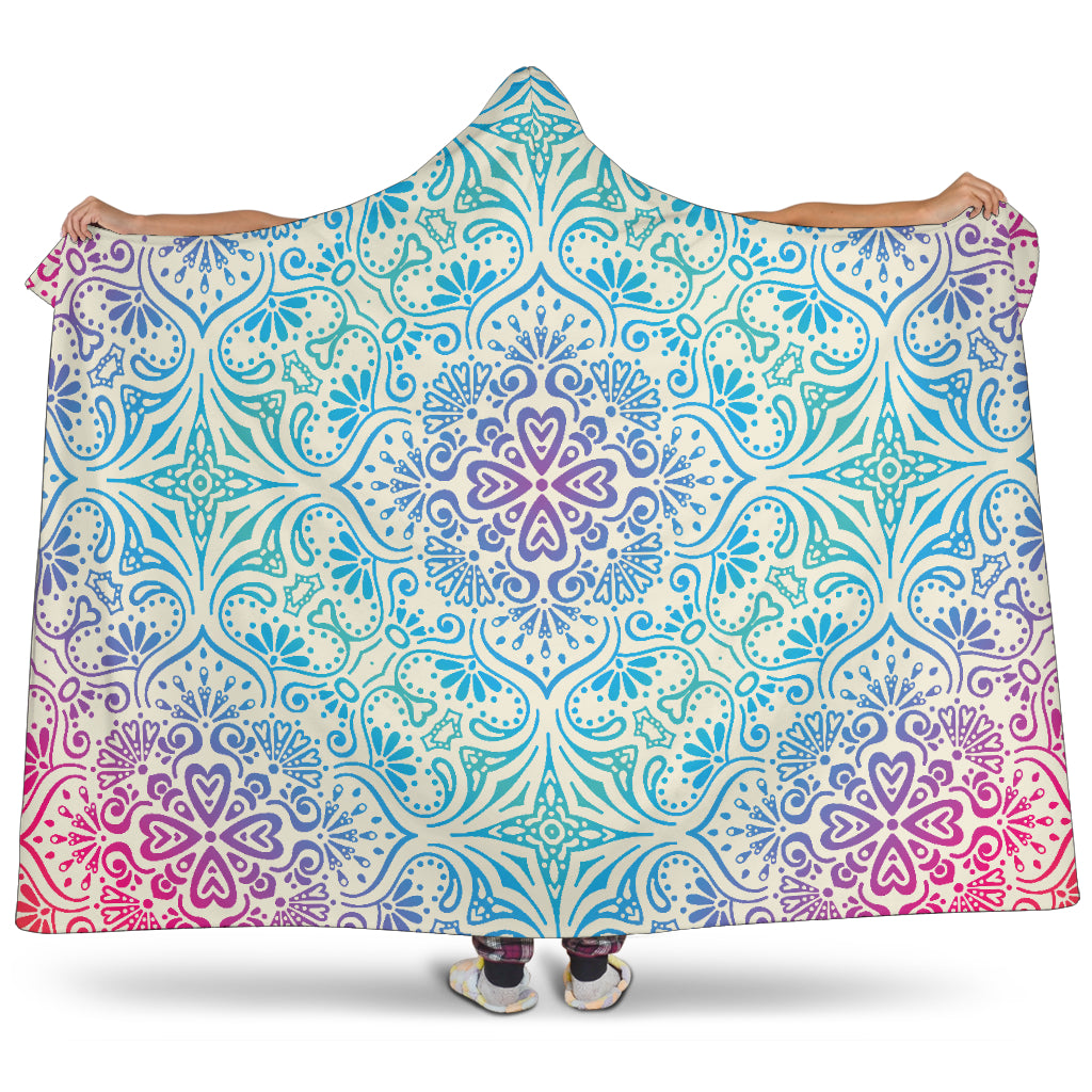 Bohemian Mandala Hooded Blanket