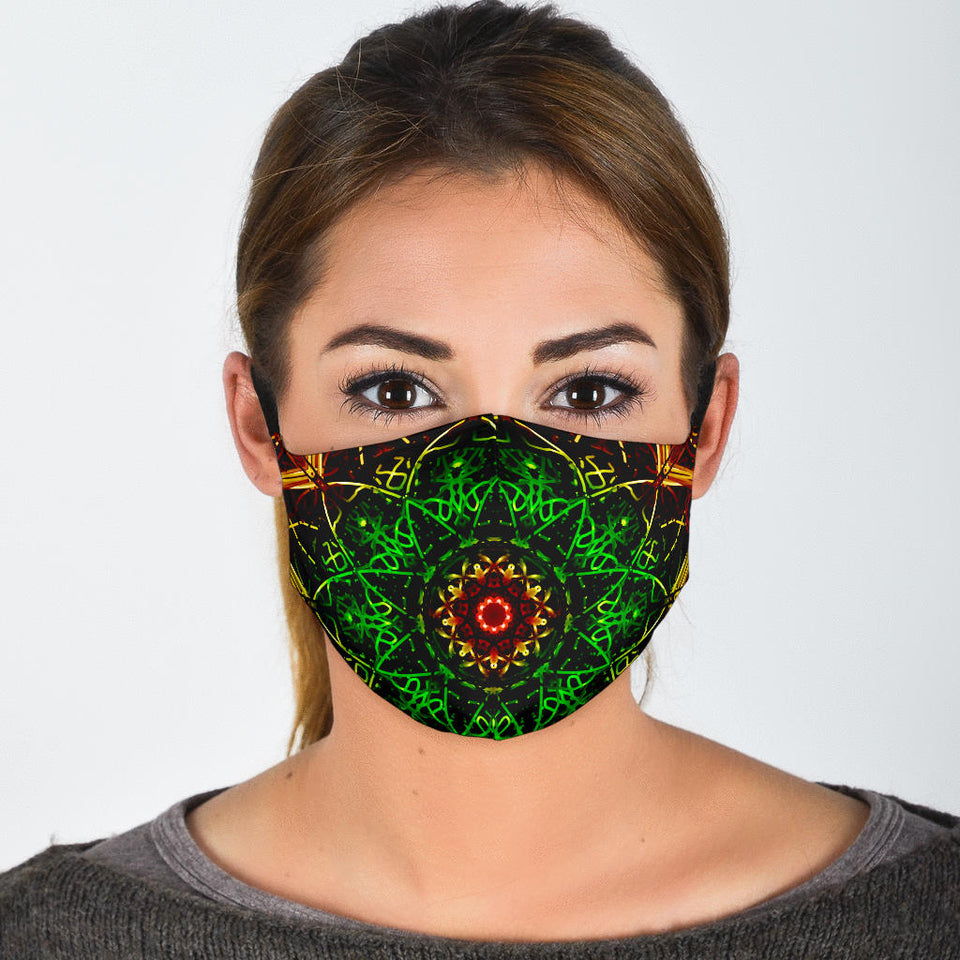 Neon Mandala Face Mask