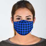Blue Plaid Face Mask