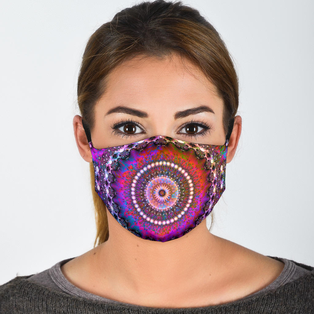 Violet Pink Mandala Face Mask