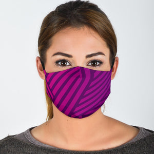 Pink Striped Face Mask