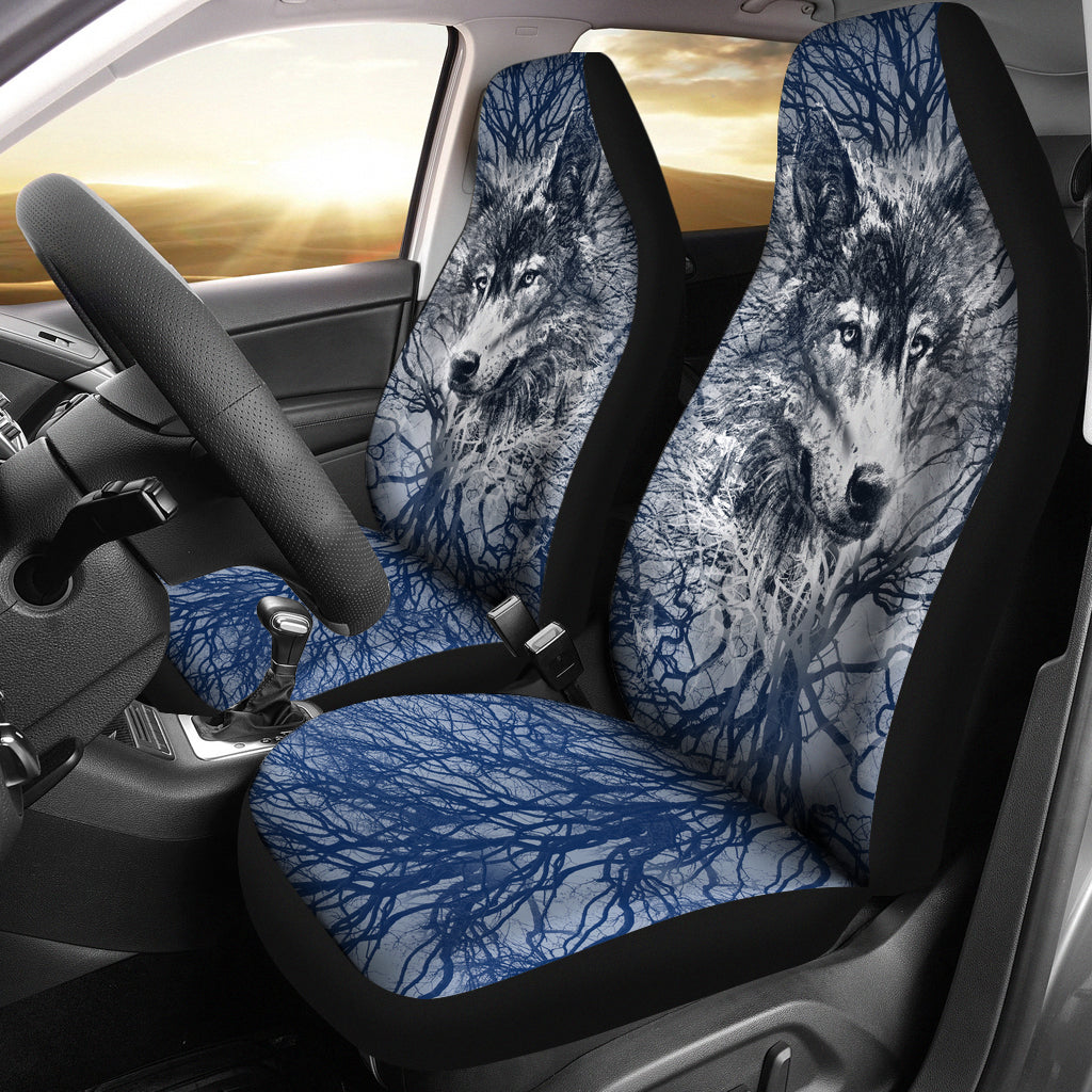 Blue Wolf Soul Car Seat Covers