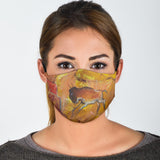 Abstract Buffalo Face Mask