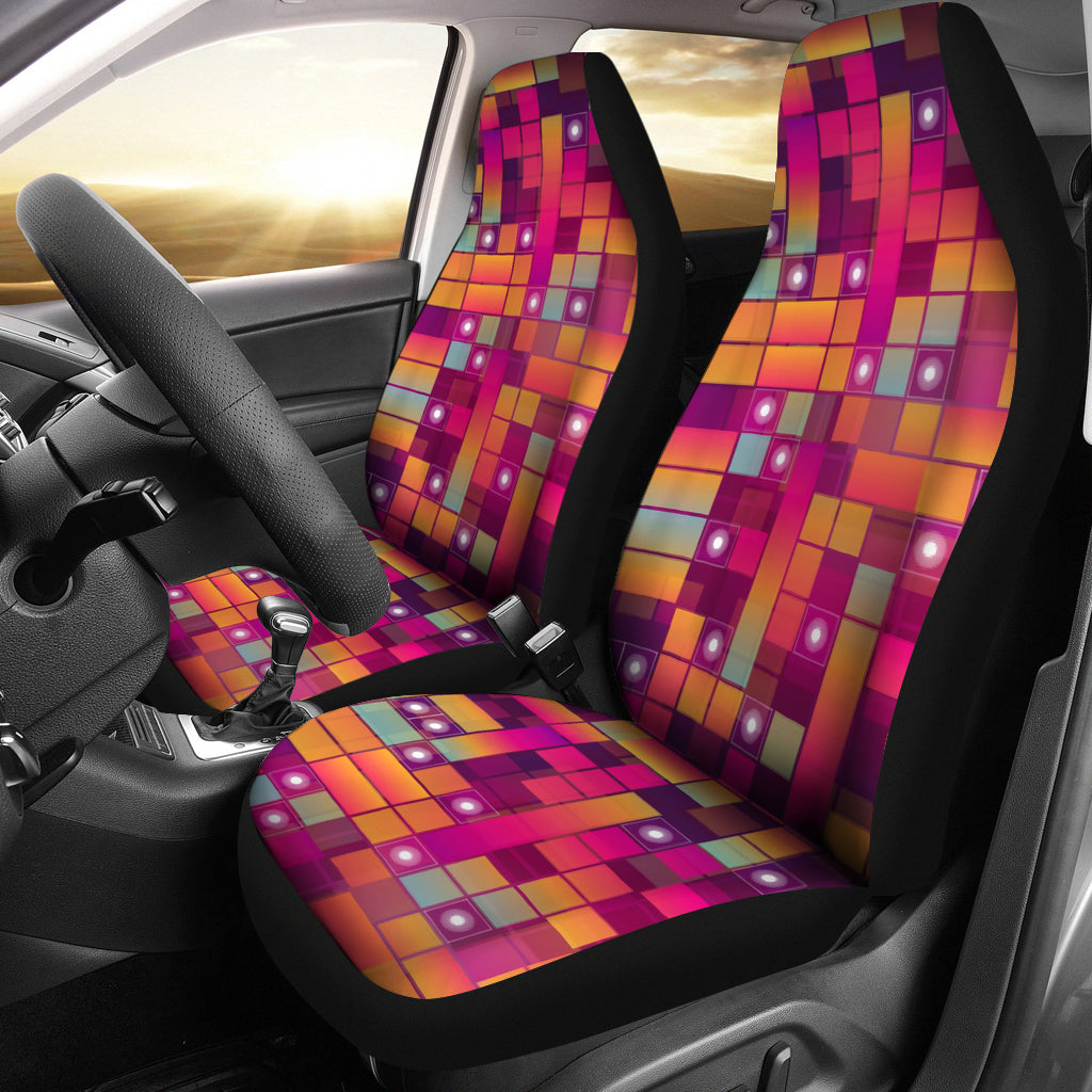 Pink Cubes Car Seat Covers