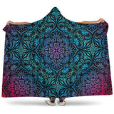 Rainbow Mandala Hooded Blanket