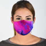 Pink Blue Drip Face Mask