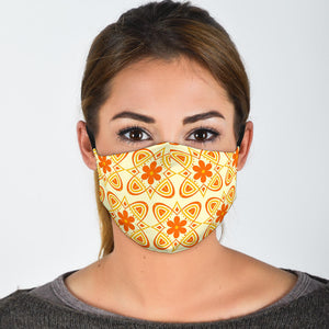 Orange Pattern Face Mask