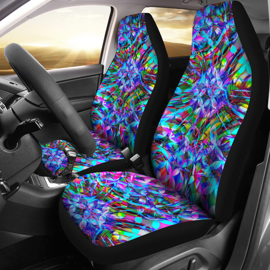 Trippy Illusion Car Seat Covers