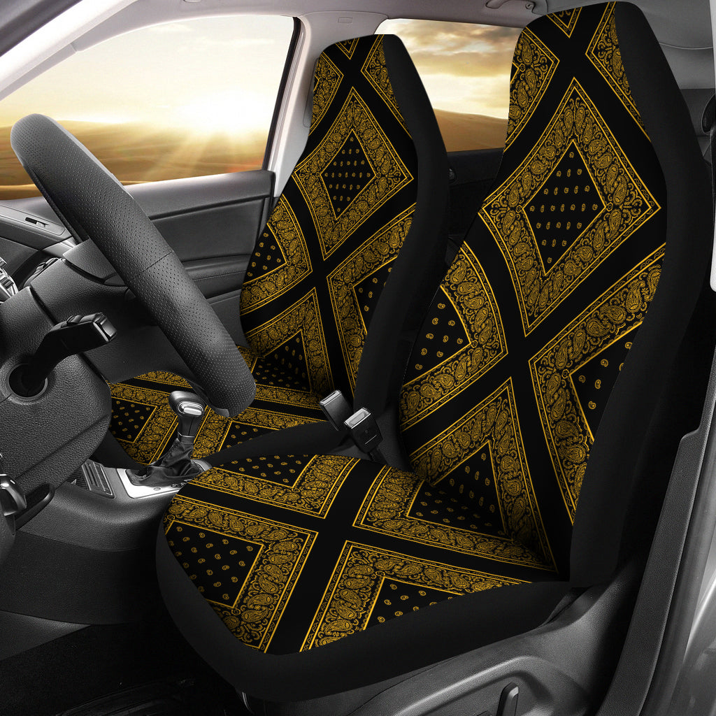Gold Bandana Car Seat Covers