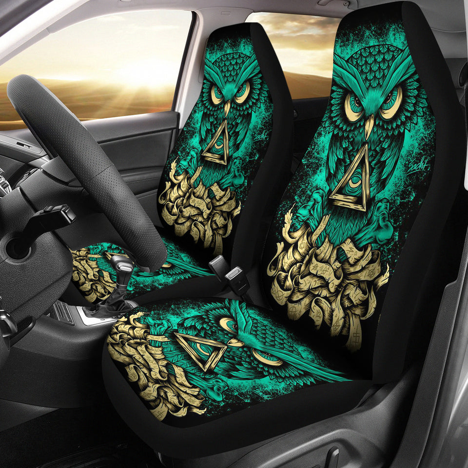 Neon Owl Car Seat Covers