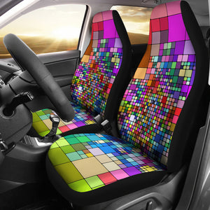 Rainbow Cubes Car Seat Covers