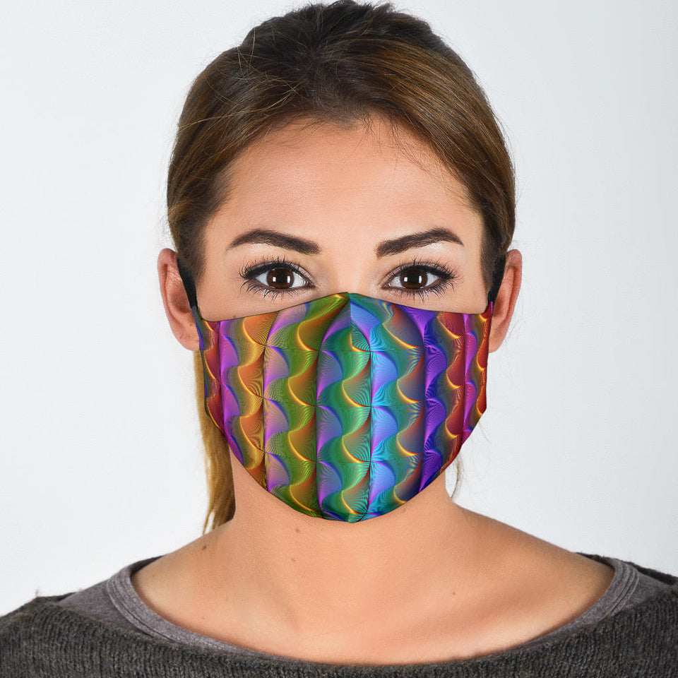 Rainbow Swirls Face Mask
