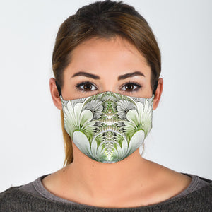 White Feather Mirror Face Mask