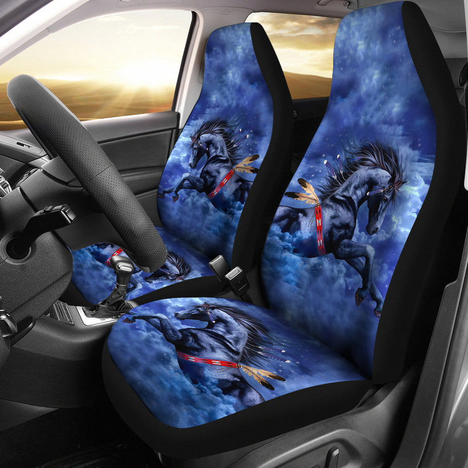 Blue Horse Car Seat Covers