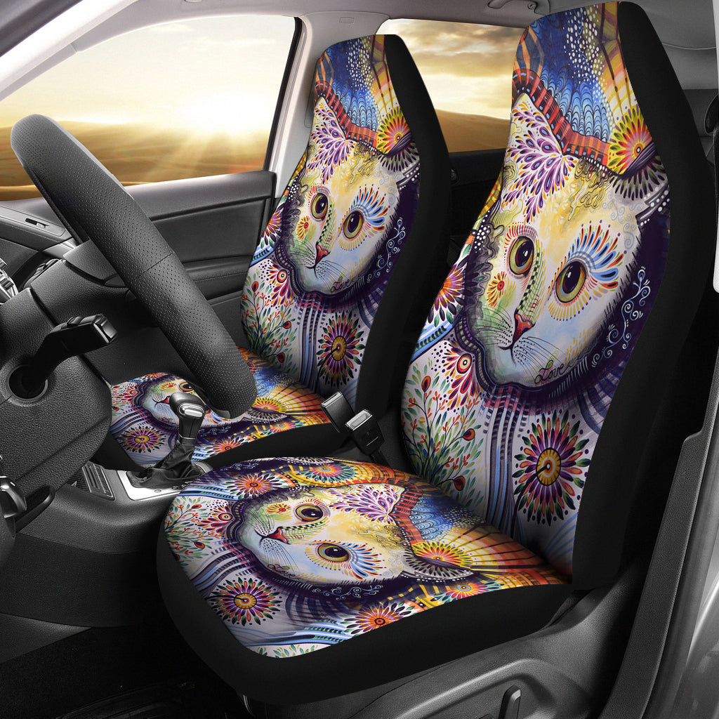 Abstract Cat Car Seat Covers