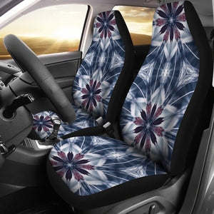 Ice Blue Mandala Car Seat Covers
