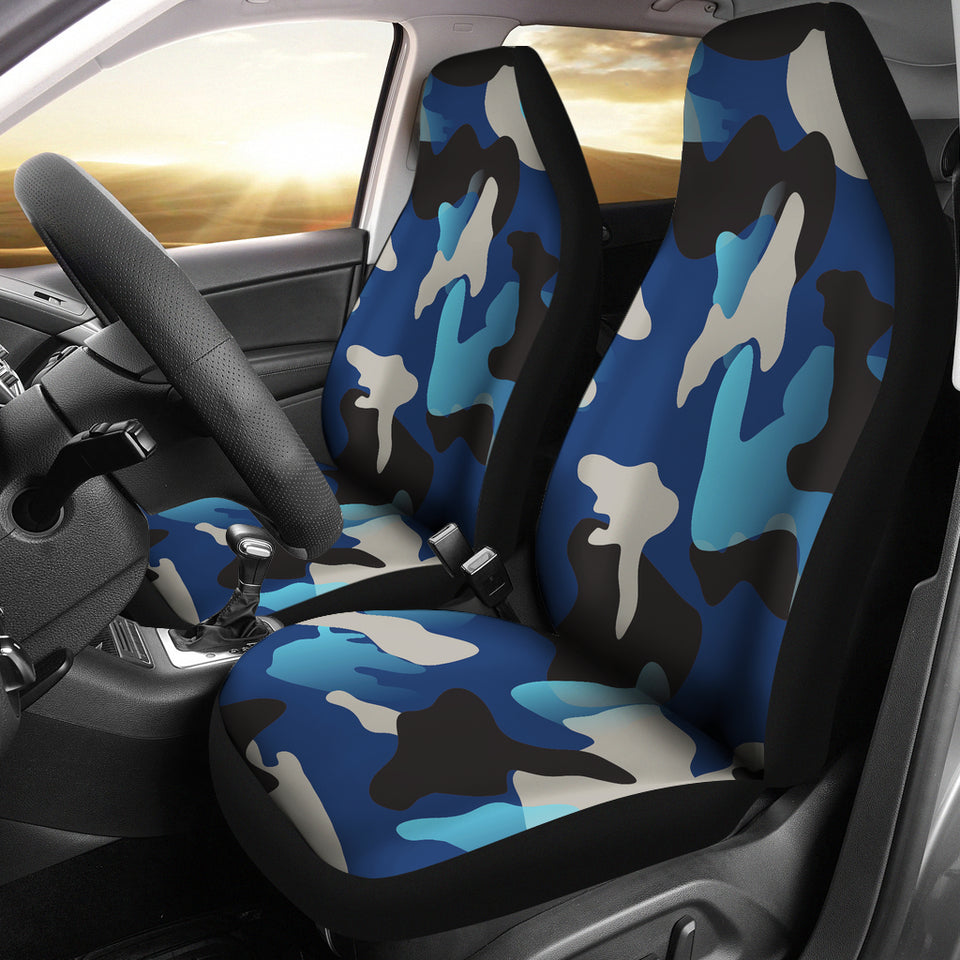 Blue Camo V1 Car Seat Covers