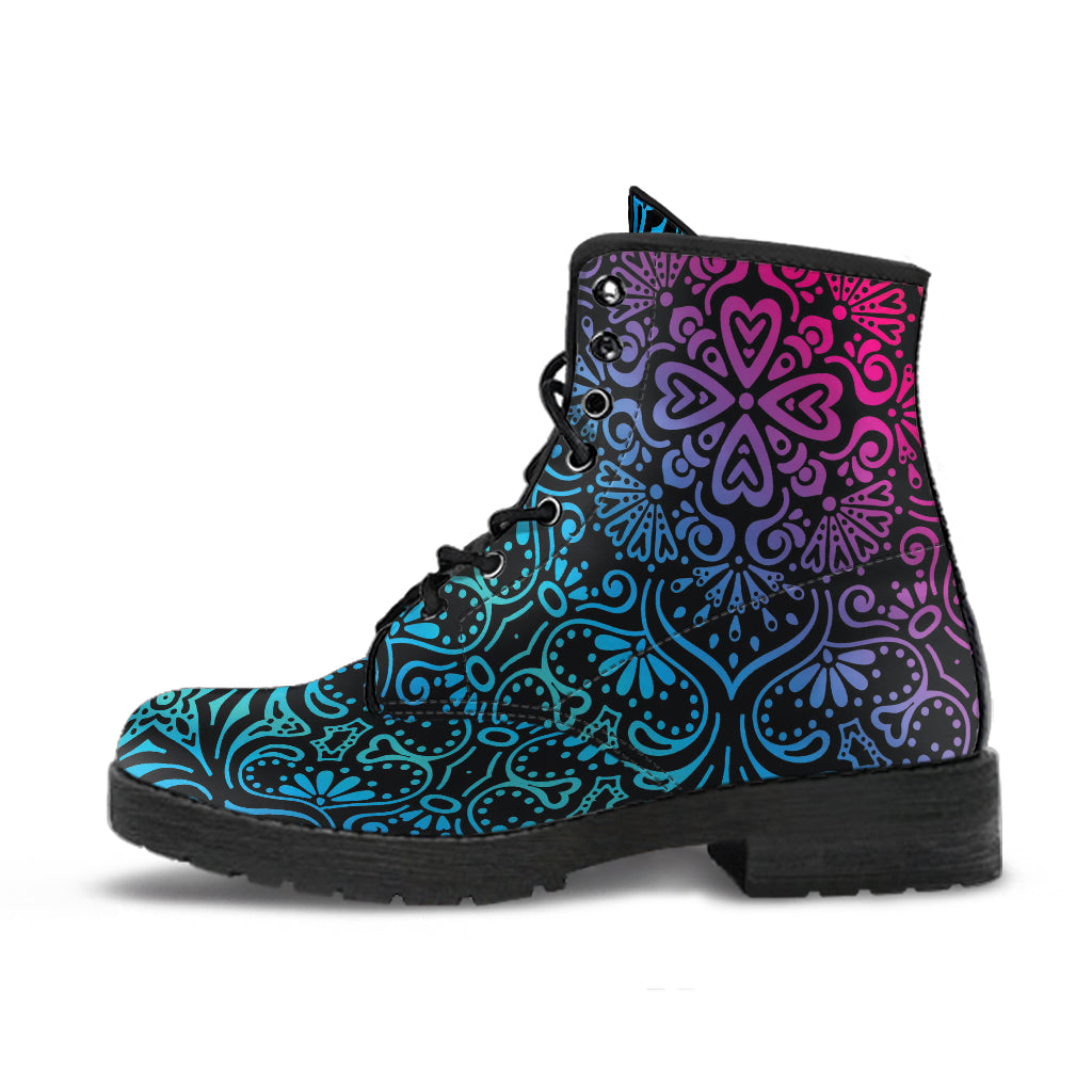 Cotton Candy Floral Leather Boots
