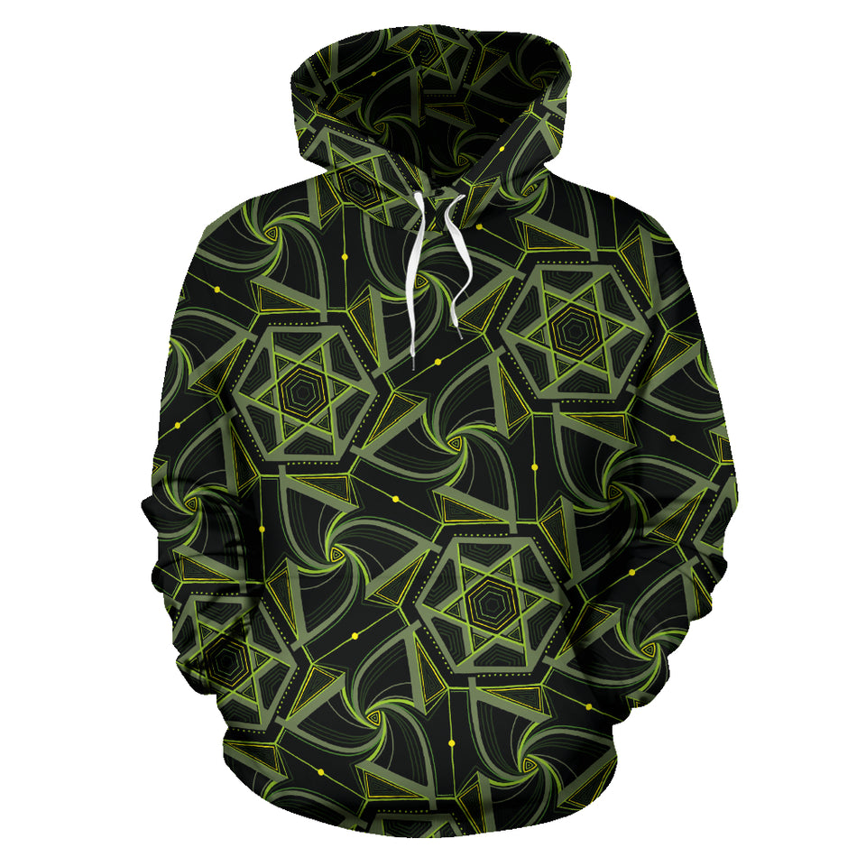 Green Geometric Hoodie