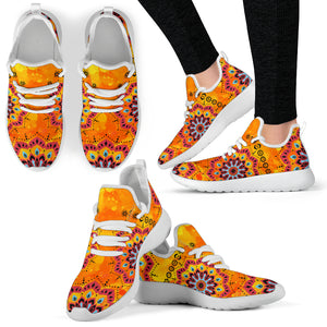 Orange Mandala Sneakers