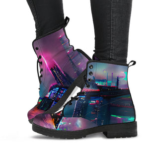 Cyberpunk Futuristic Fade Boots