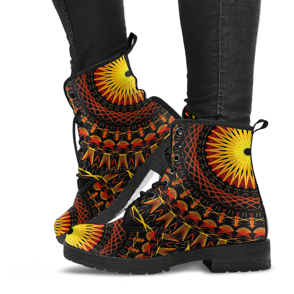 Sun Mandala Leather Boots