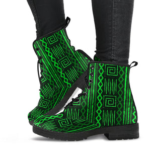 Green Tribal Boots