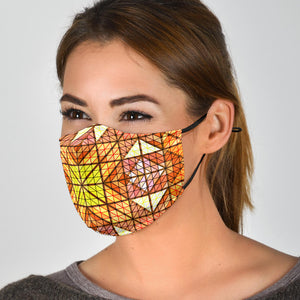Orange Mosaic Face Mask