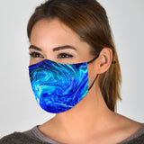Blue Marble Melt Face Mask