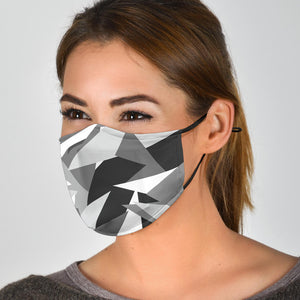 Gray Abstract Face Mask