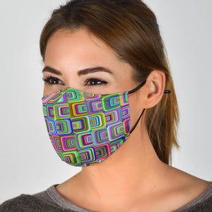 Psychedelic Cubes Face Mask