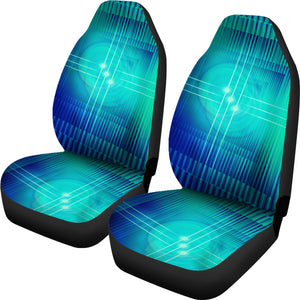 Blue Matrix Car Seat Covers