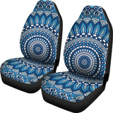 Blue Boho Mandala Car Seat Covers