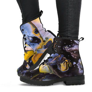 Abstract Art Paint Boots
