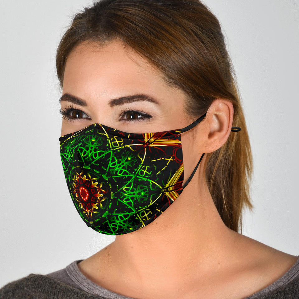 Neon Mandala Face Mask