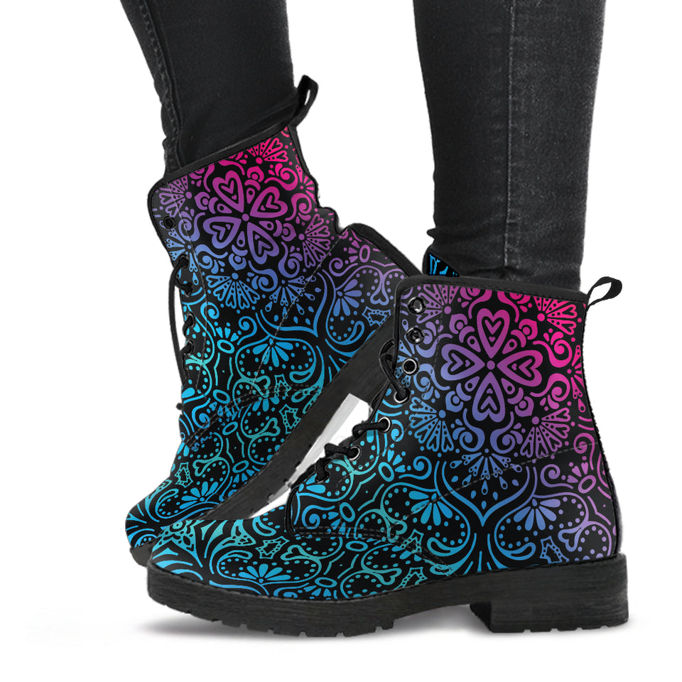 Cotton Candy Floral Leather Boots