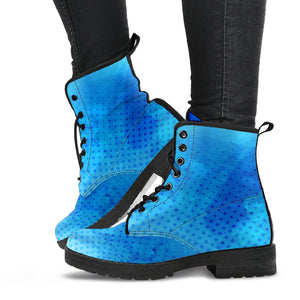 Blue Dotted Boots