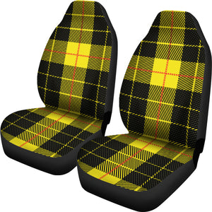 Yellow Plaid Car Seat Covers