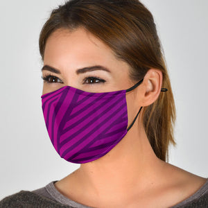 Pink Striped Face Mask