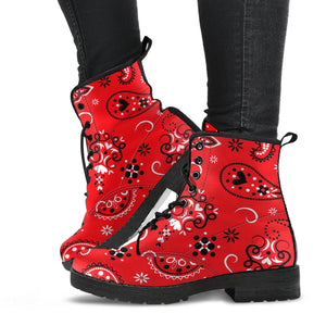 Red Paisley Boots