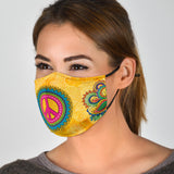 Hippie Peace Face Mask