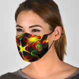 Neon Flames Face Mask